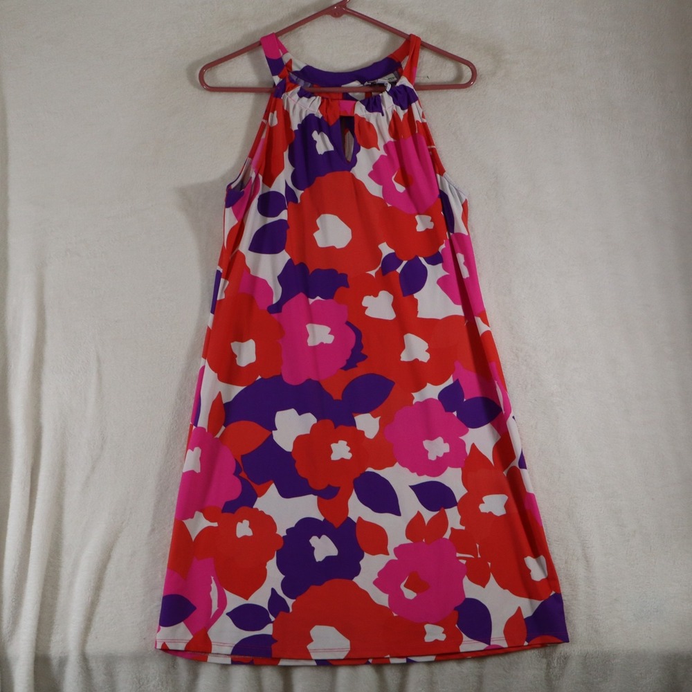Jude Connally Women's M Floral Print Halter Shift Dress Made in USA